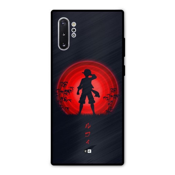 Dark Red Luffy Metal Back Case for Galaxy Note 10 Plus