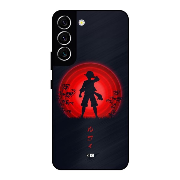 Dark Red Luffy Metal Back Case for Galaxy S22 5G