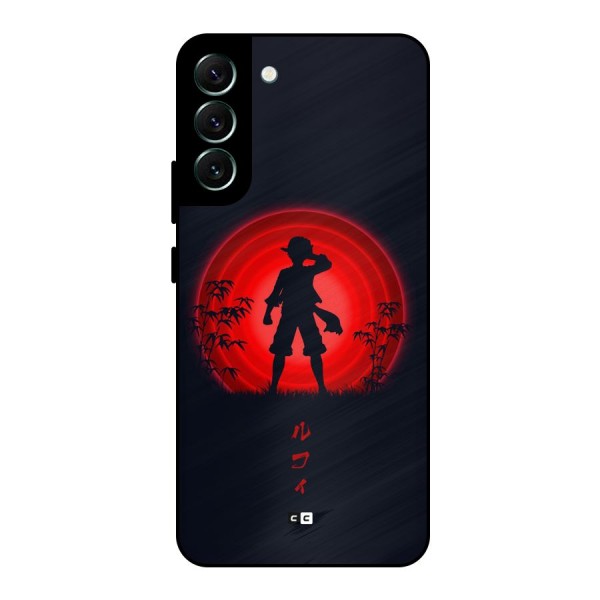 Dark Red Luffy Metal Back Case for Galaxy S22 Plus 5G