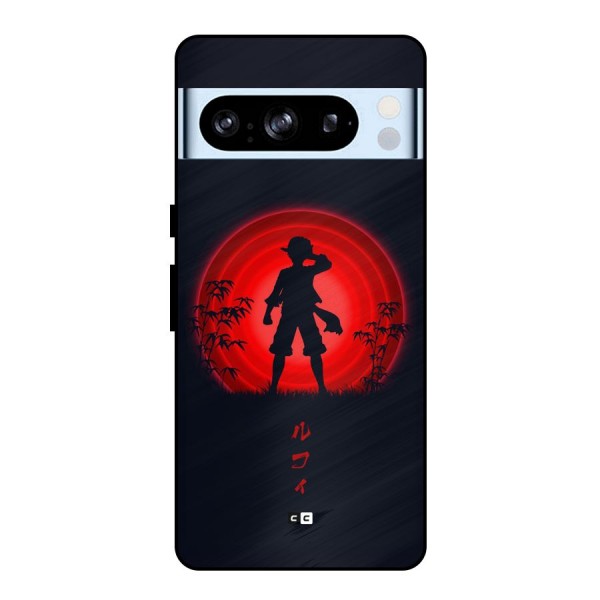 Dark Red Luffy Metal Back Case for Google Pixel 8 Pro