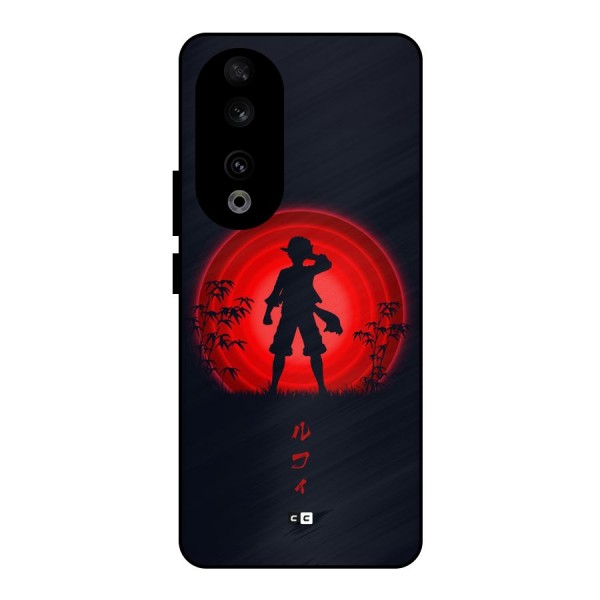 Dark Red Luffy Metal Back Case for Honor 90