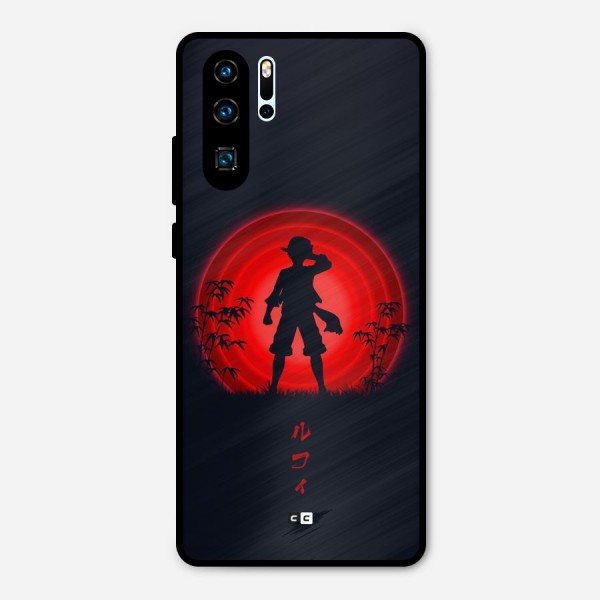 Dark Red Luffy Metal Back Case for Huawei P30 Pro