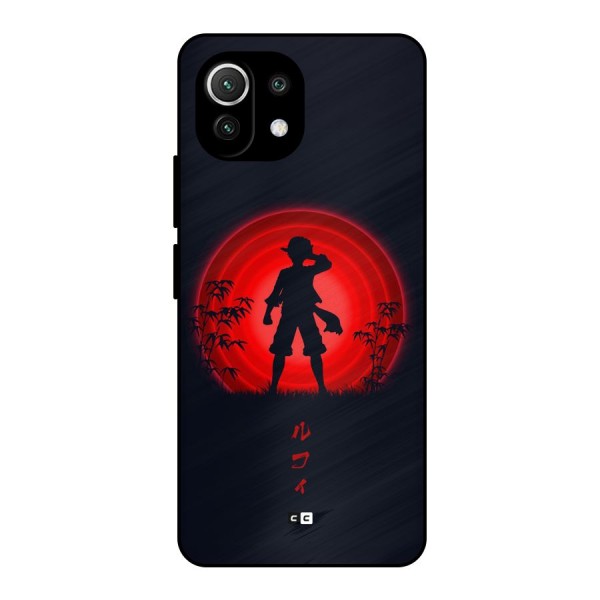 Dark Red Luffy Metal Back Case for Mi 11 Lite NE 5G