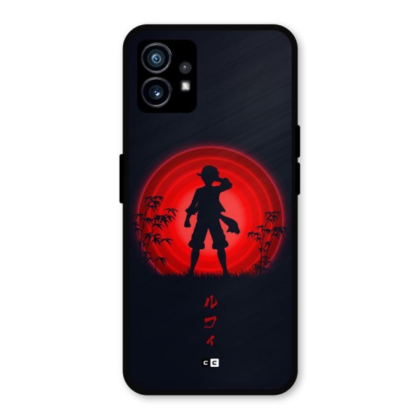 Dark Red Luffy Metal Back Case for Nothing Phone 1