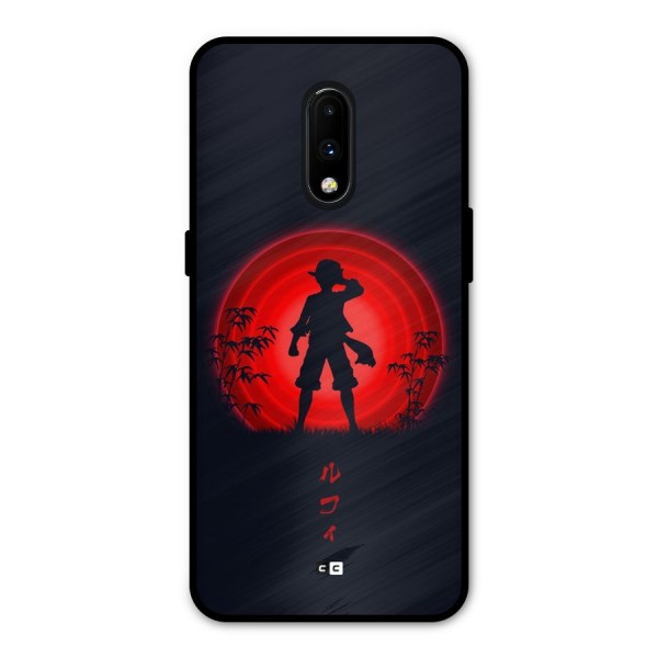 Dark Red Luffy Metal Back Case for OnePlus 7