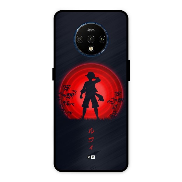 Dark Red Luffy Metal Back Case for OnePlus 7T