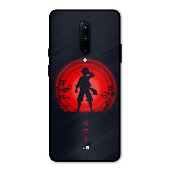Dark Red Luffy Metal Back Case for OnePlus 7 Pro