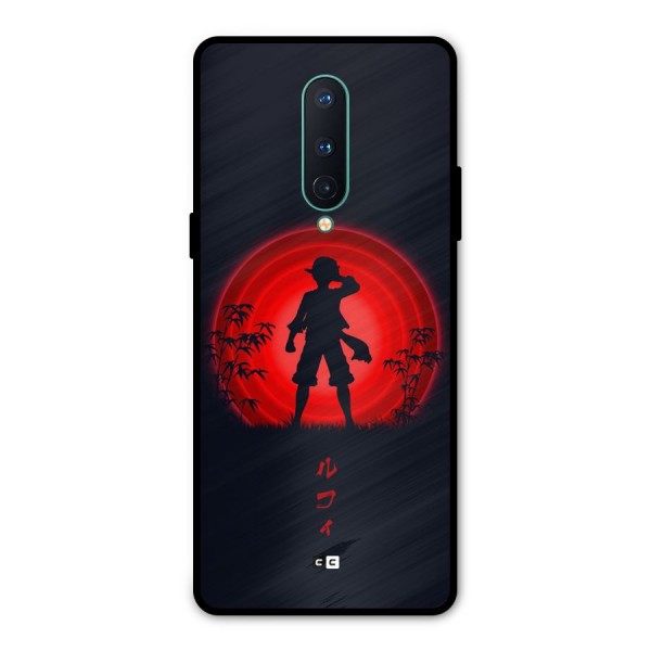 Dark Red Luffy Metal Back Case for OnePlus 8