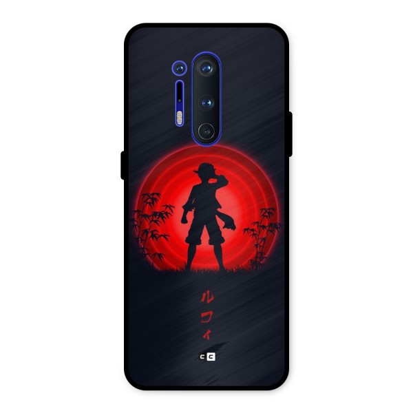 Dark Red Luffy Metal Back Case for OnePlus 8 Pro