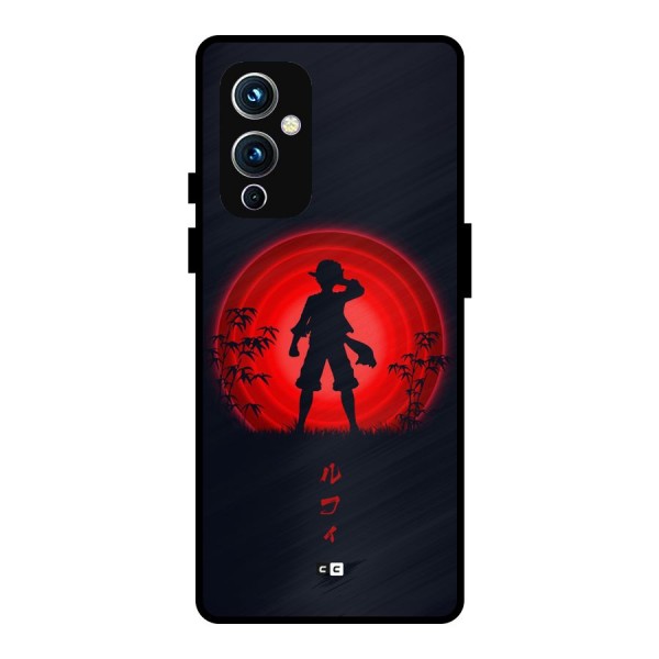 Dark Red Luffy Metal Back Case for OnePlus 9