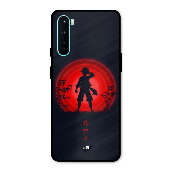 Dark Red Luffy Metal Back Case for OnePlus Nord