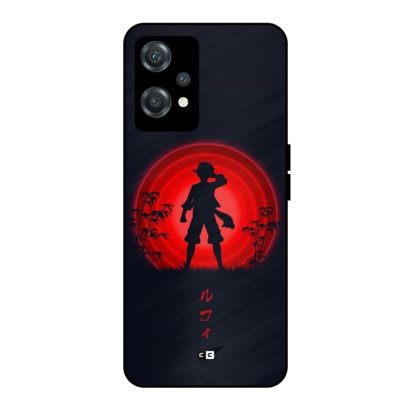 Dark Red Luffy Metal Back Case for OnePlus Nord CE 2 Lite 5G