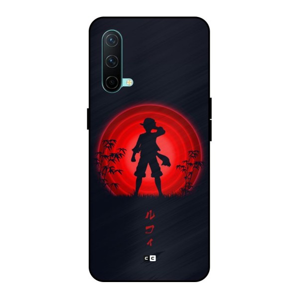Dark Red Luffy Metal Back Case for OnePlus Nord CE 5G