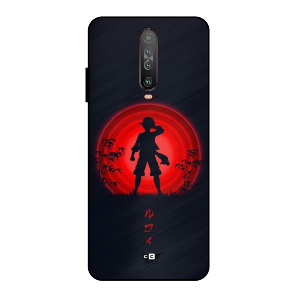 Dark Red Luffy Metal Back Case for Poco X2