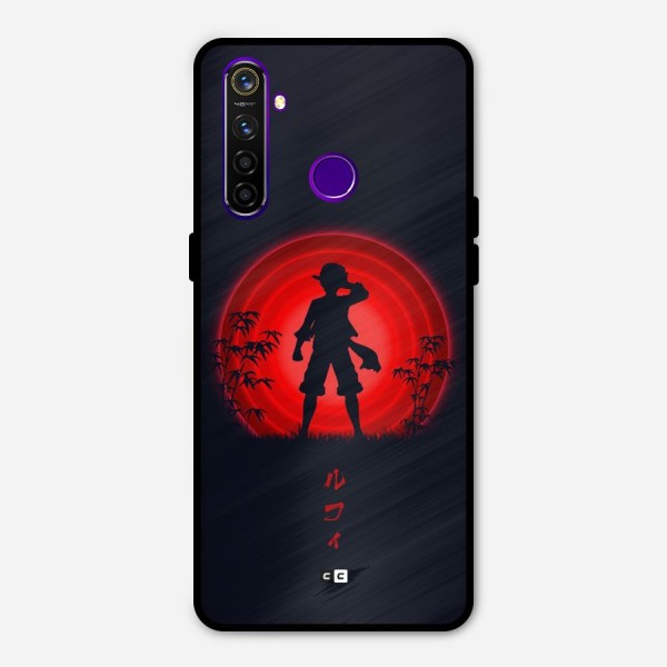 Dark Red Luffy Metal Back Case for Realme 5 Pro