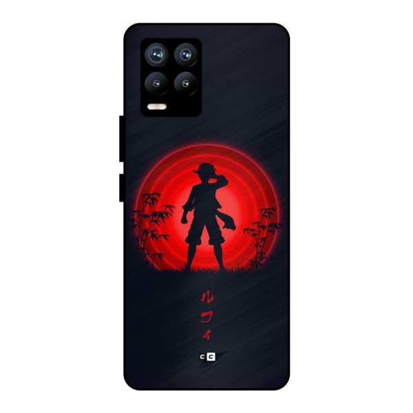 Dark Red Luffy Metal Back Case for Realme 8 Pro