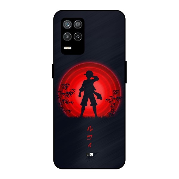 Dark Red Luffy Metal Back Case for Realme 8s 5G