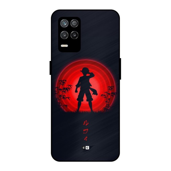 Dark Red Luffy Metal Back Case for Realme 9 5G