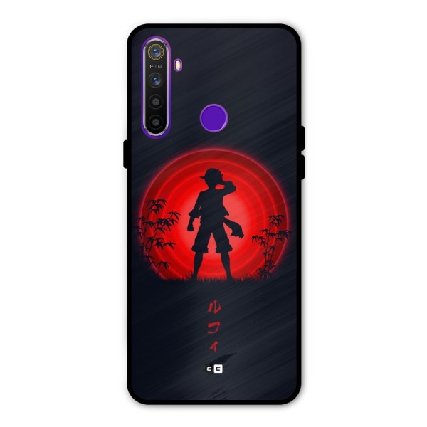 Dark Red Luffy Metal Back Case for Realme Narzo 10