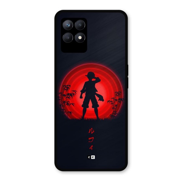 Dark Red Luffy Metal Back Case for Realme Narzo 50
