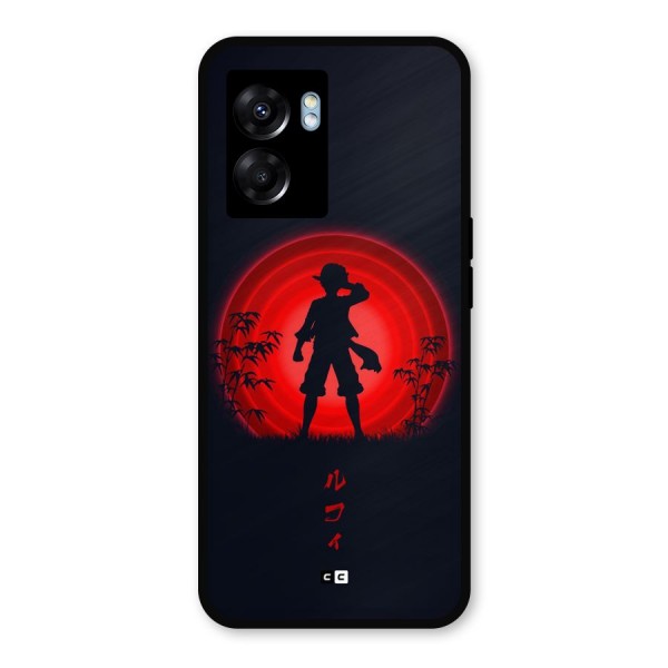 Dark Red Luffy Metal Back Case for Realme Narzo 50 5G