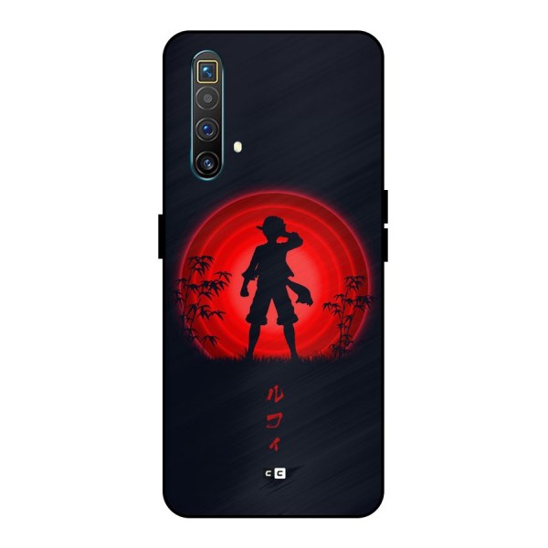 Dark Red Luffy Metal Back Case for Realme X3