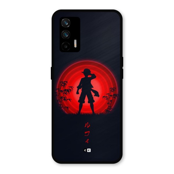 Dark Red Luffy Metal Back Case for Realme X7 Max