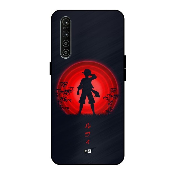 Dark Red Luffy Metal Back Case for Realme XT
