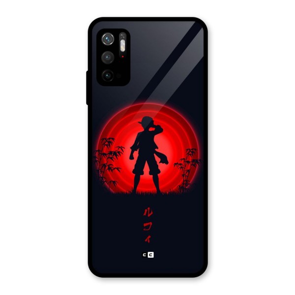 Dark Red Luffy Metal Back Case for Redmi Note 10T 5G