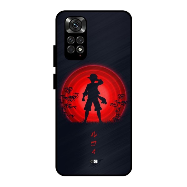 Dark Red Luffy Metal Back Case for Redmi Note 11 Pro Plus 5G