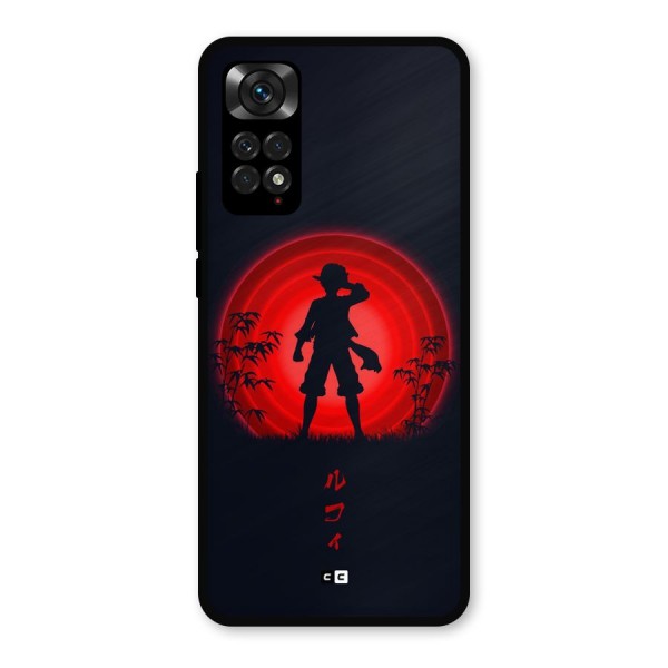 Dark Red Luffy Metal Back Case for Redmi Note 11s
