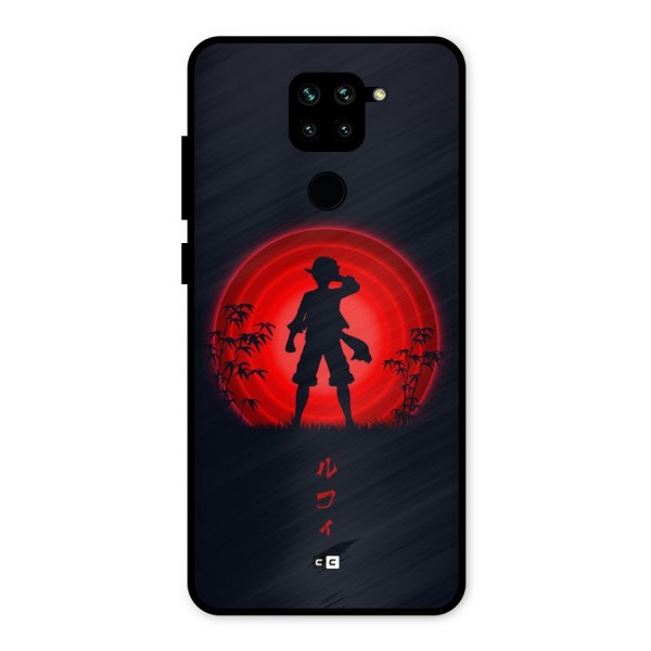 Dark Red Luffy Metal Back Case for Redmi Note 9