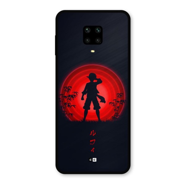 Dark Red Luffy Metal Back Case for Redmi Note 9 Pro