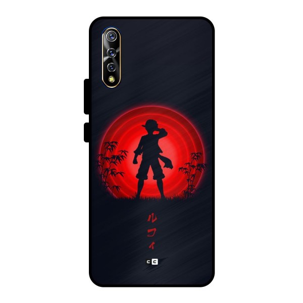 Dark Red Luffy Metal Back Case for Vivo S1