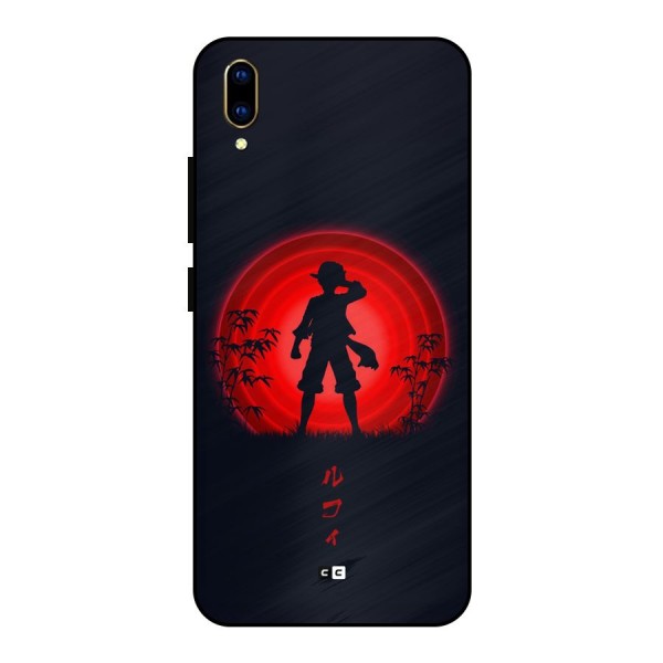 Dark Red Luffy Metal Back Case for Vivo V11 Pro