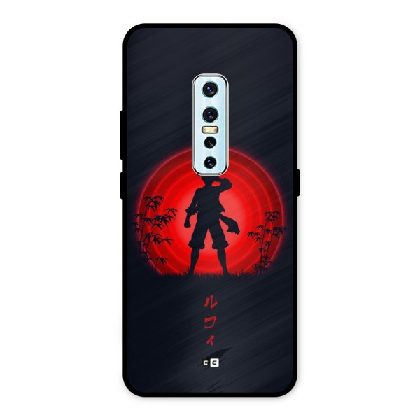 Dark Red Luffy Metal Back Case for Vivo V17 Pro