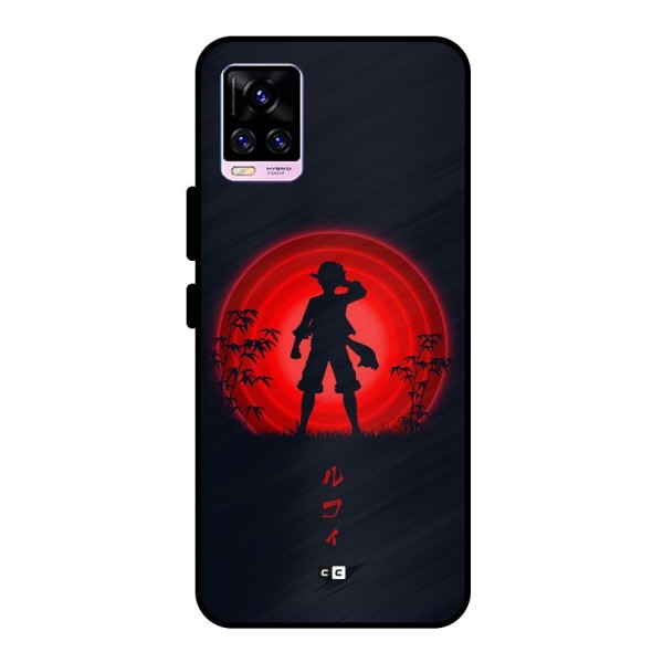 Dark Red Luffy Metal Back Case for Vivo V20 Pro