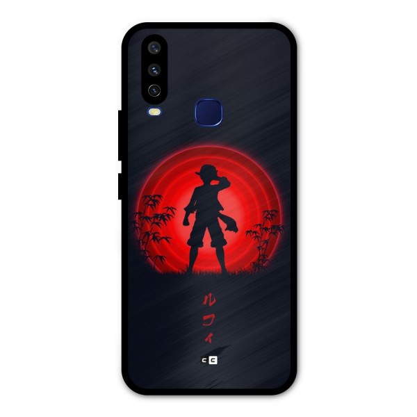 Dark Red Luffy Metal Back Case for Vivo Y12