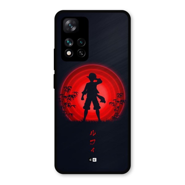 Dark Red Luffy Metal Back Case for Xiaomi 11i 5G