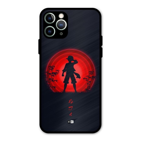 Dark Red Luffy Metal Back Case for iPhone 11 Pro Max