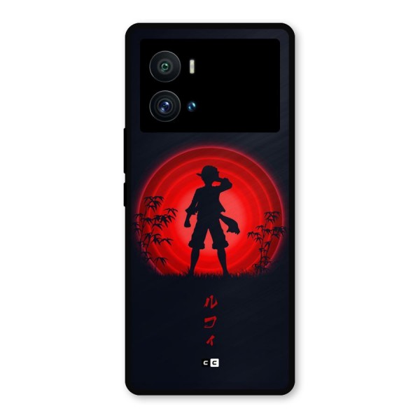 Dark Red Luffy Metal Back Case for iQOO 9 Pro