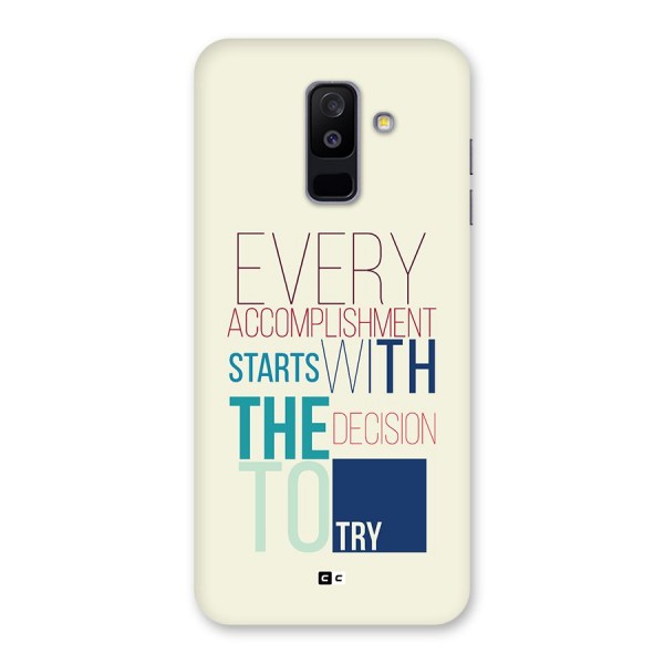 Decision To Try Back Case for Galaxy A6 Plus