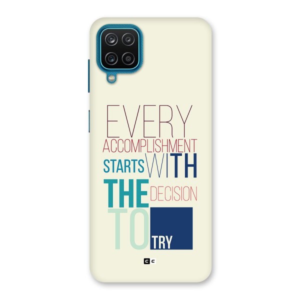 Decision To Try Back Case for Galaxy F12