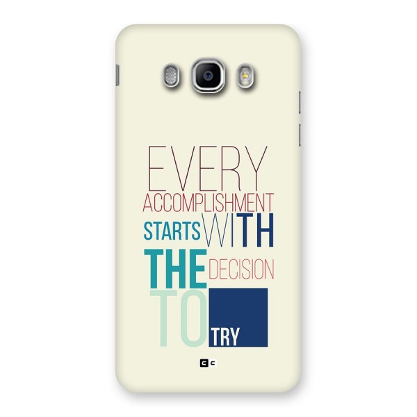 Decision To Try Back Case for Galaxy J5 2016