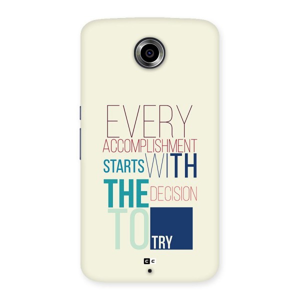 Decision To Try Back Case for Google Nexus 6