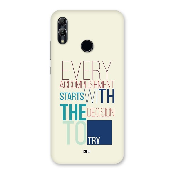 Decision To Try Back Case for Honor 10 Lite