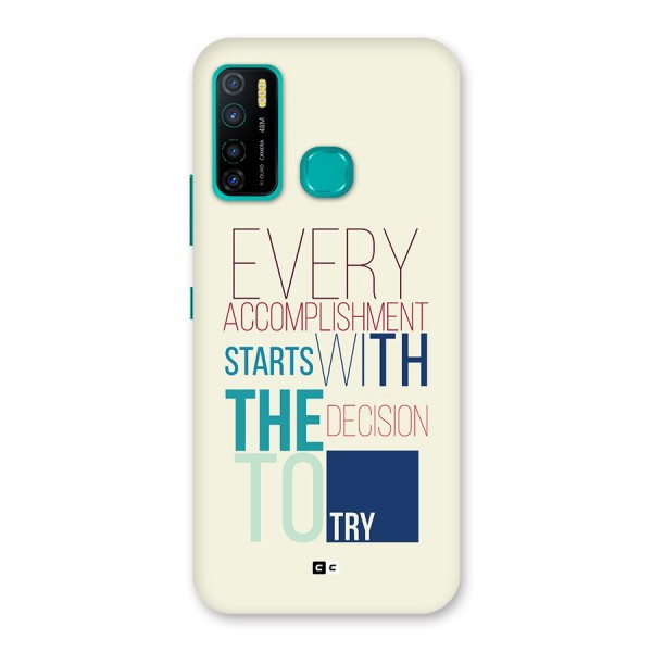 Decision To Try Back Case for Infinix Hot 9 Pro