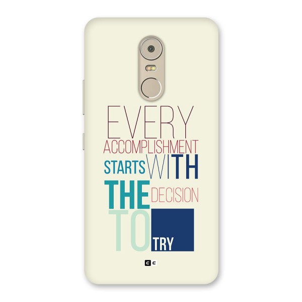 Decision To Try Back Case for Lenovo K6 Note