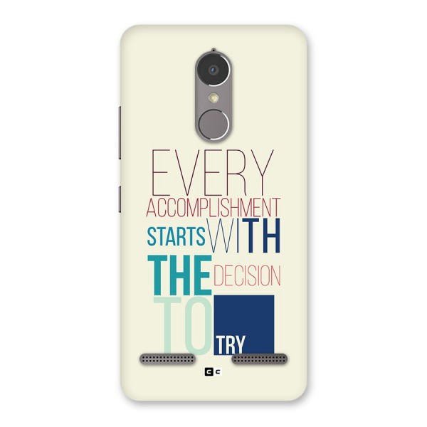Decision To Try Back Case for Lenovo K6 Power