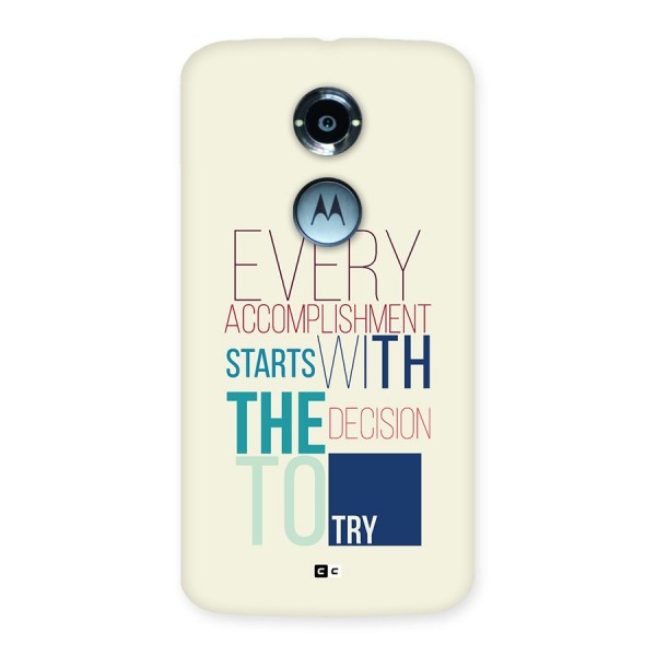 Decision To Try Back Case for Moto X2